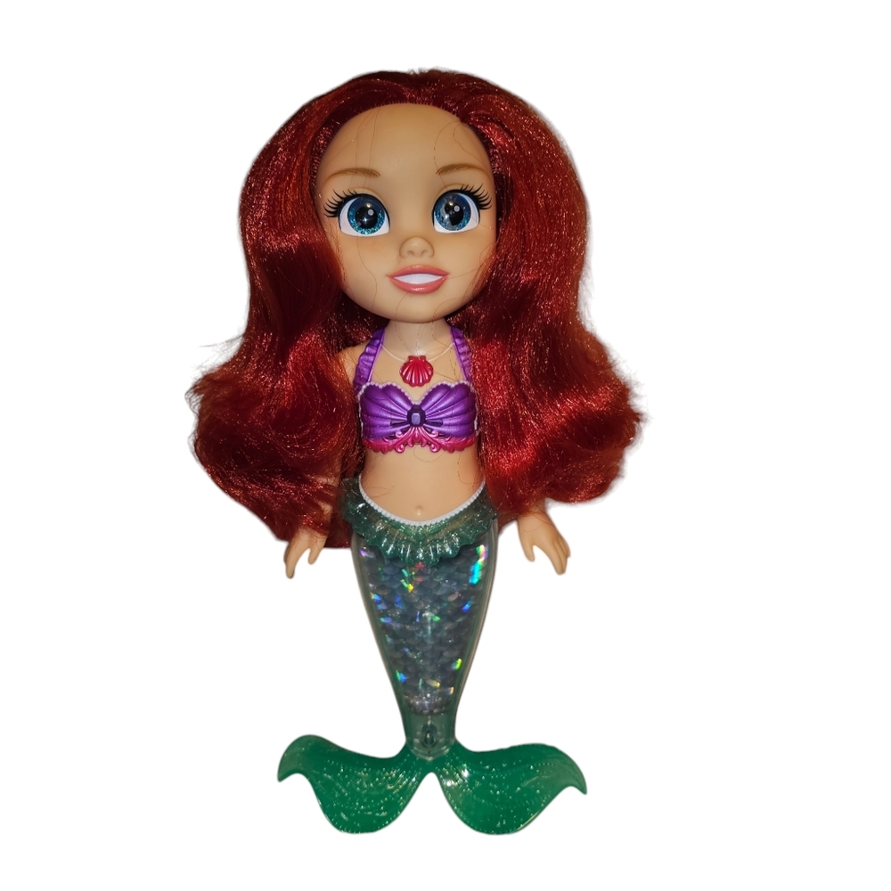 Ariel Little Mermaid Doll Sing & Sparkle Lights Talks 14" Disney JAKKS 2015
